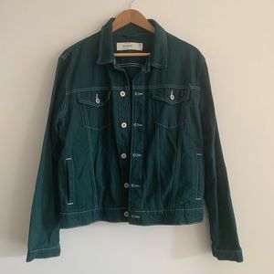 FOREST GREEN DENIM JACKET